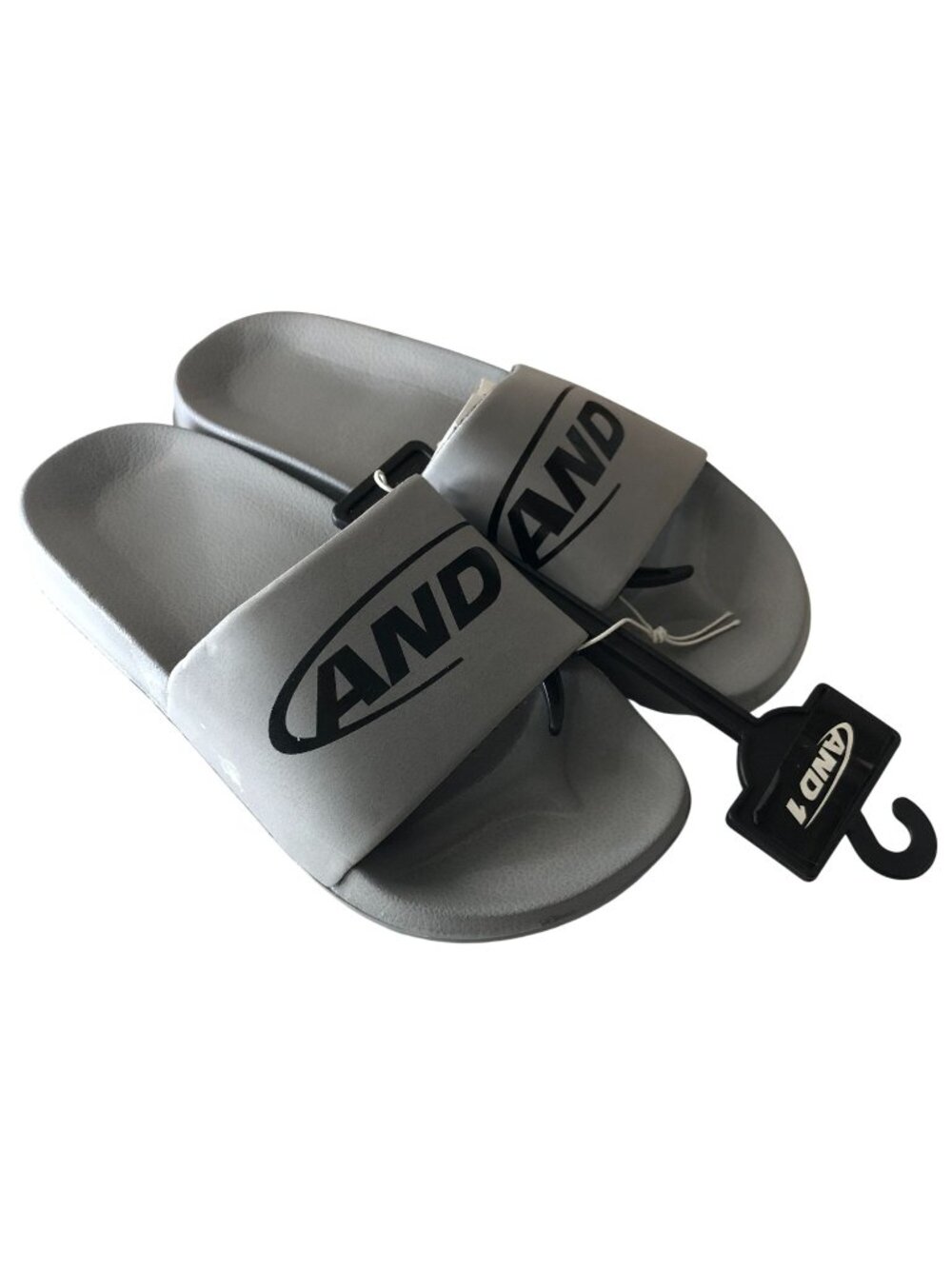 And1 Slide Sandals Rubber Logo Gray Mens Size 13